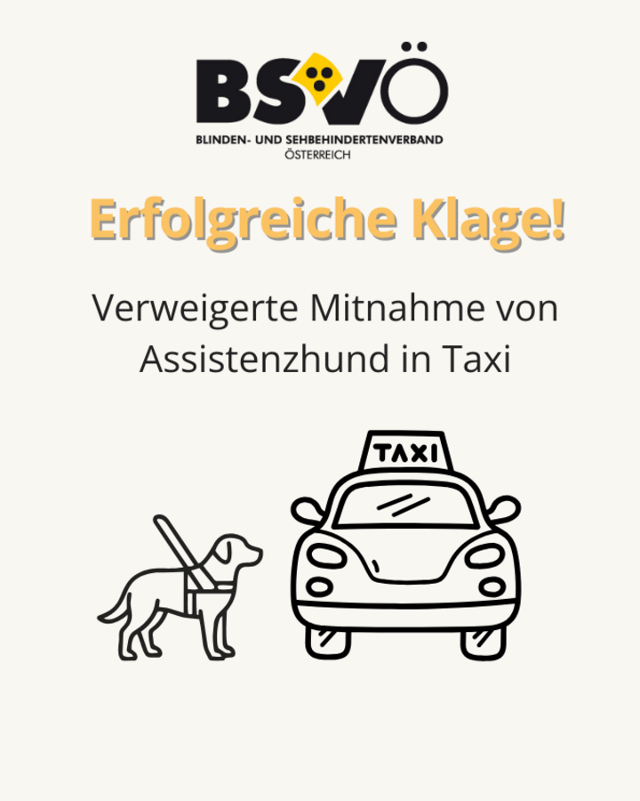 verweigerte Mitnahme von Assistenzhund in Taxi